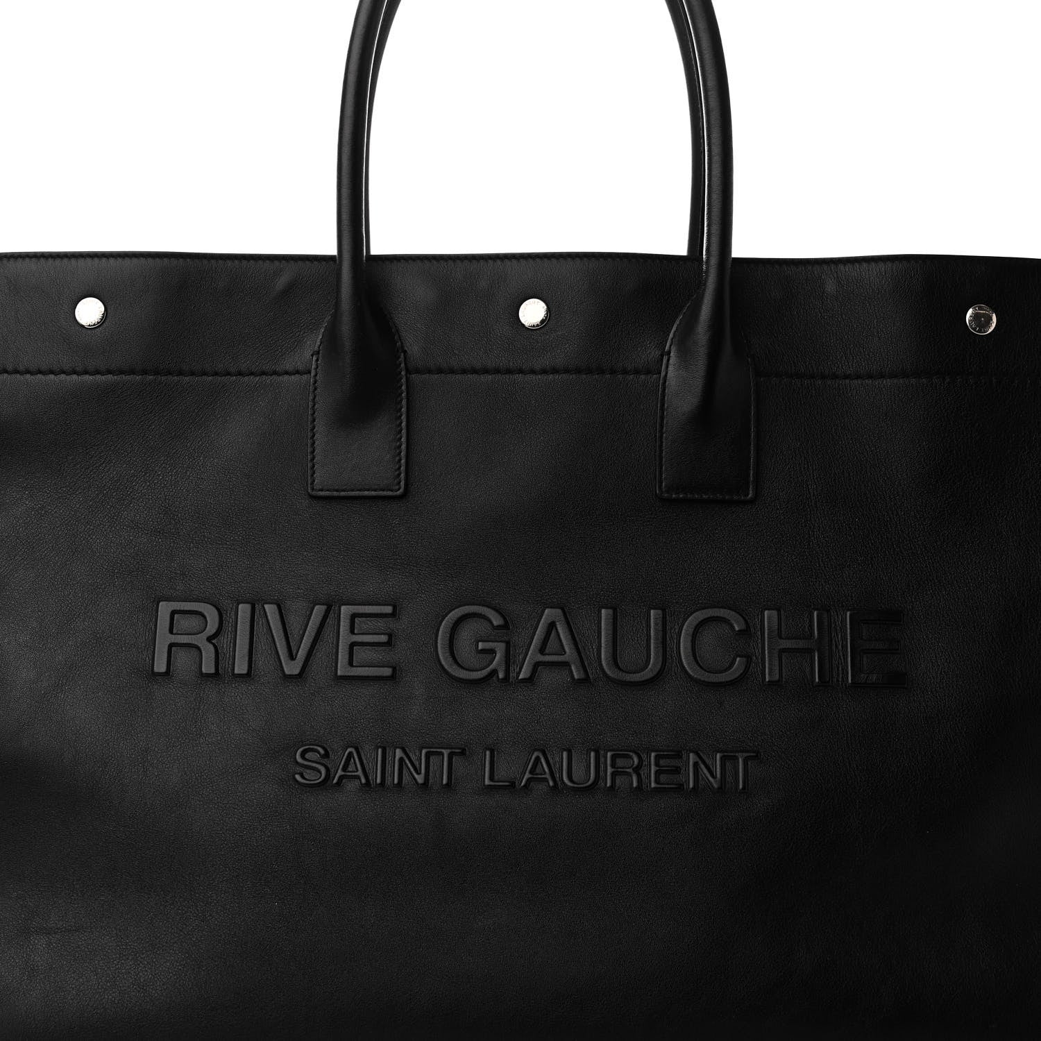 Saint Laurent Vitello Large Rive Gauche Tote Black 8 of 10