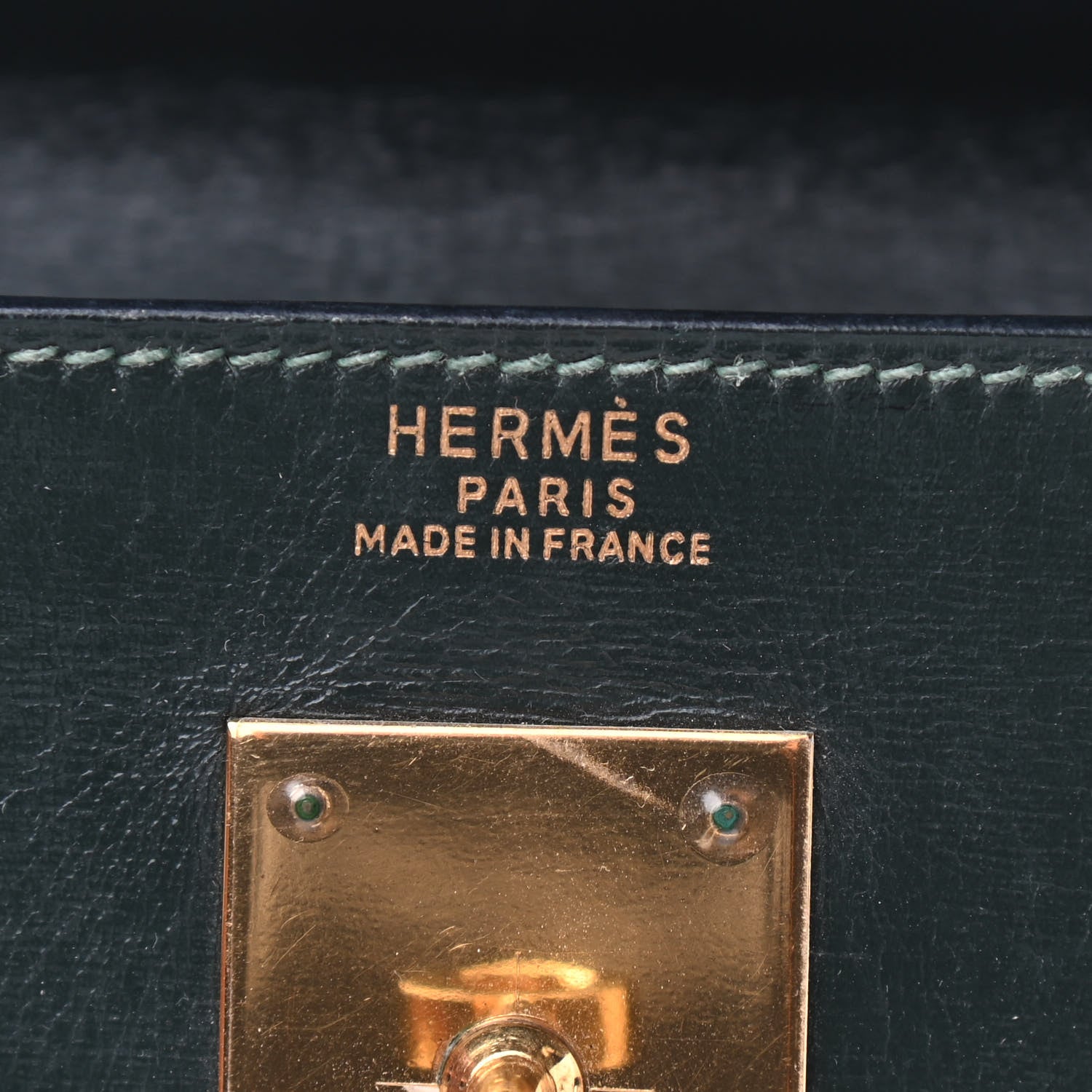 Hermes Box Kelly Retourne 32 Vert Fonce 5 of 15