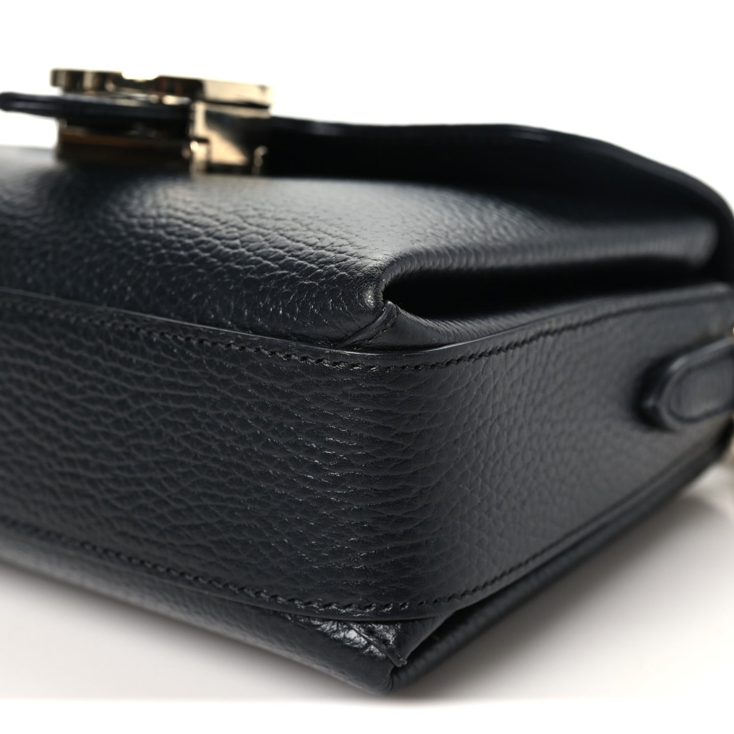 Dollar Calfskin Interlocking G Crossbody Bag Black
