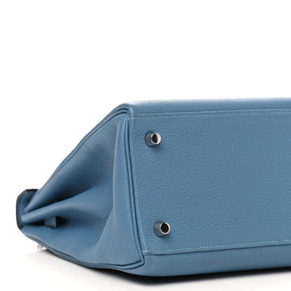 Hermes Togo Kelly Retourne 28 Azur 9 of 10
