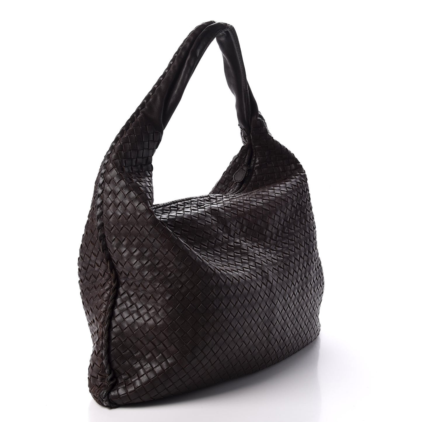 Nappa Intrecciato Large Veneta Hobo Ebano