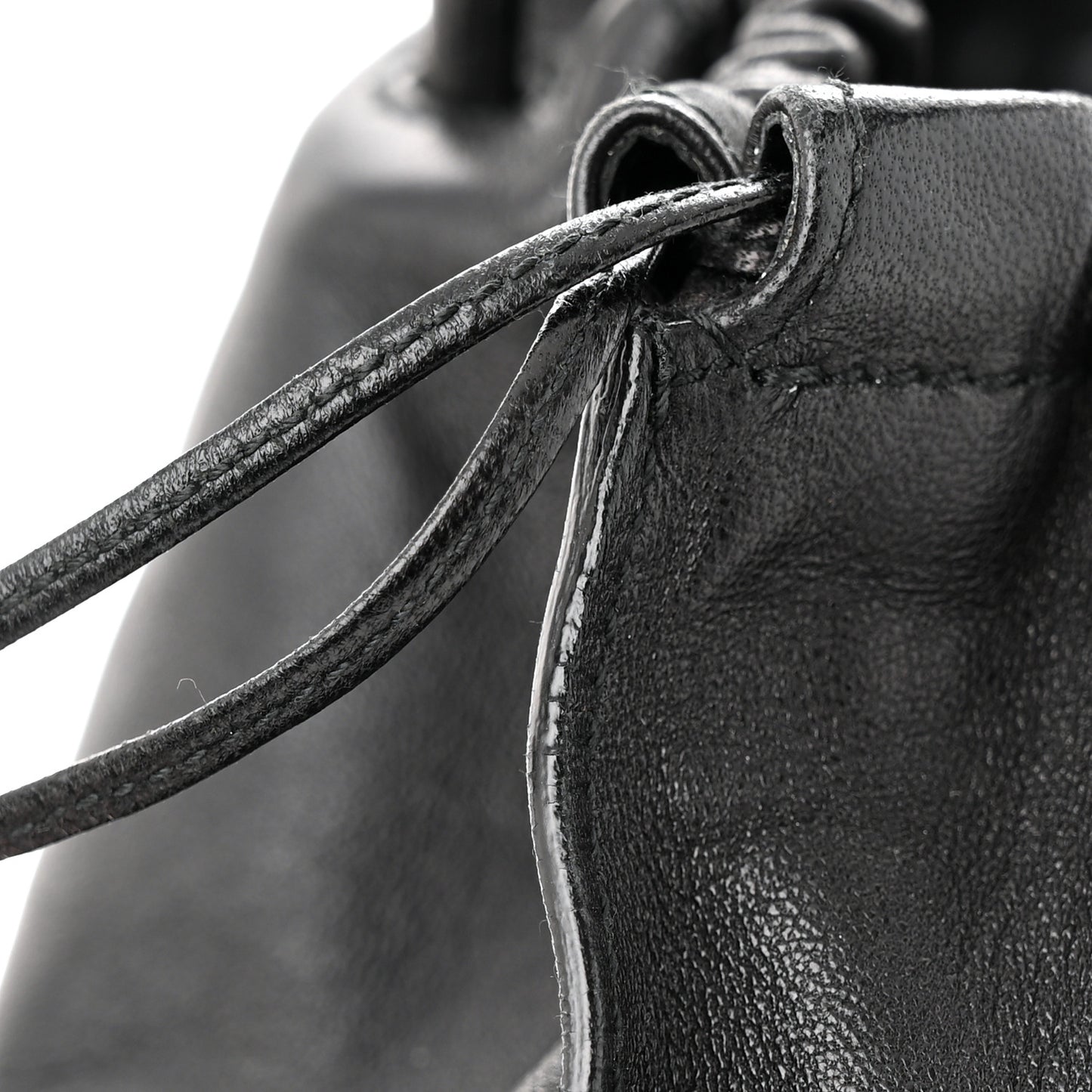 Lambskin Tassel Pouch Black