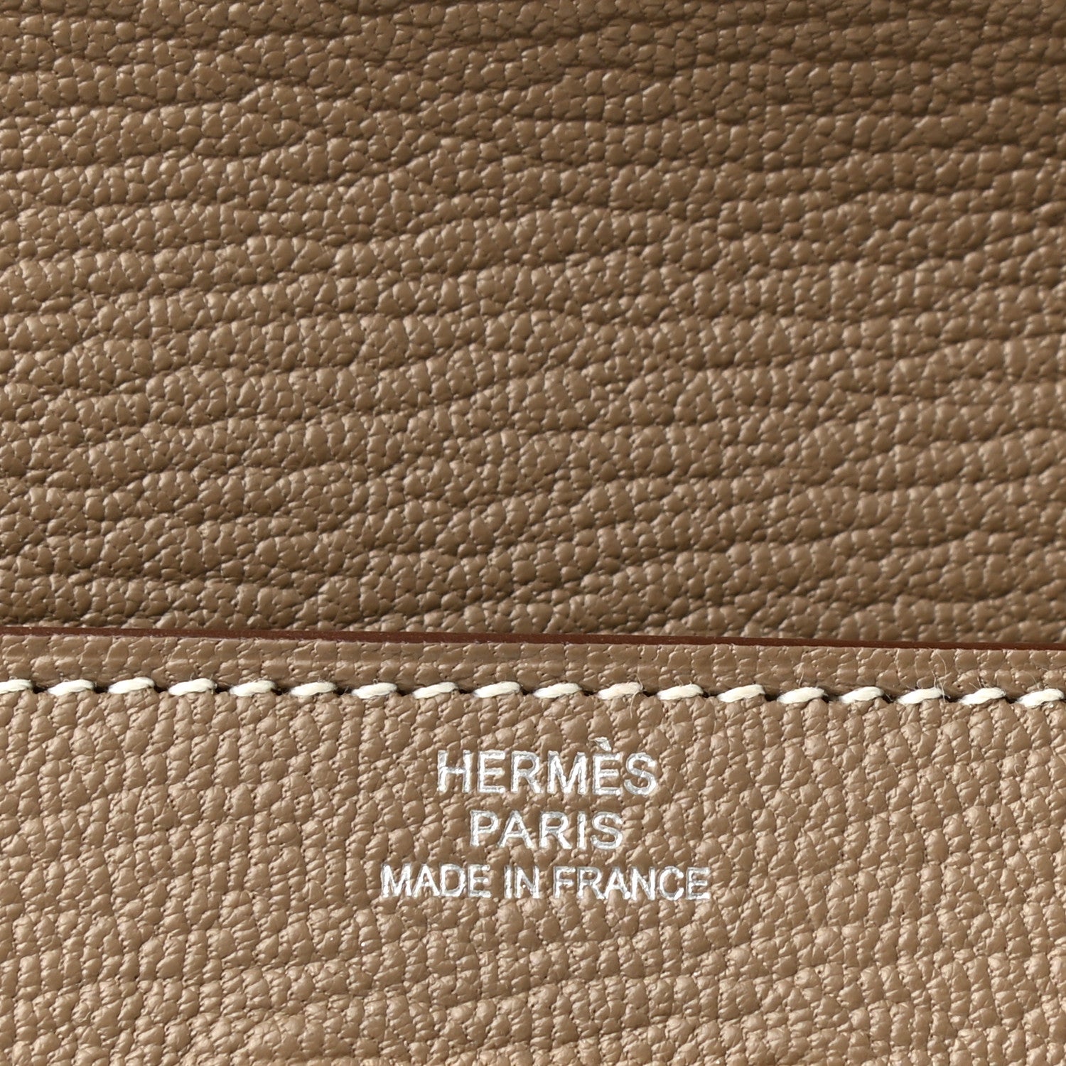 Hermes Chevre Mysore Kelly Longue Wallet Etoupe 6 of 7