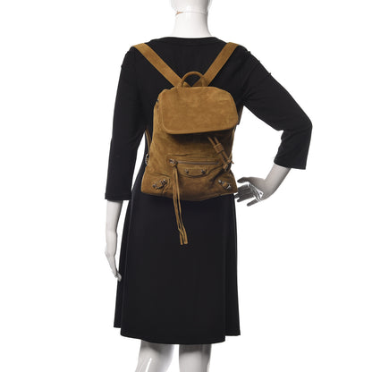 Balenciaga Baby Daim Suede Classic Hardware Traveler Backpack Beige Fauve 2 of 10