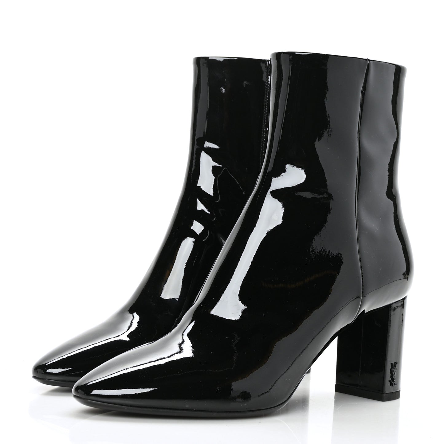 Patent Loulou Ankle Zip Boot 38.5 Black