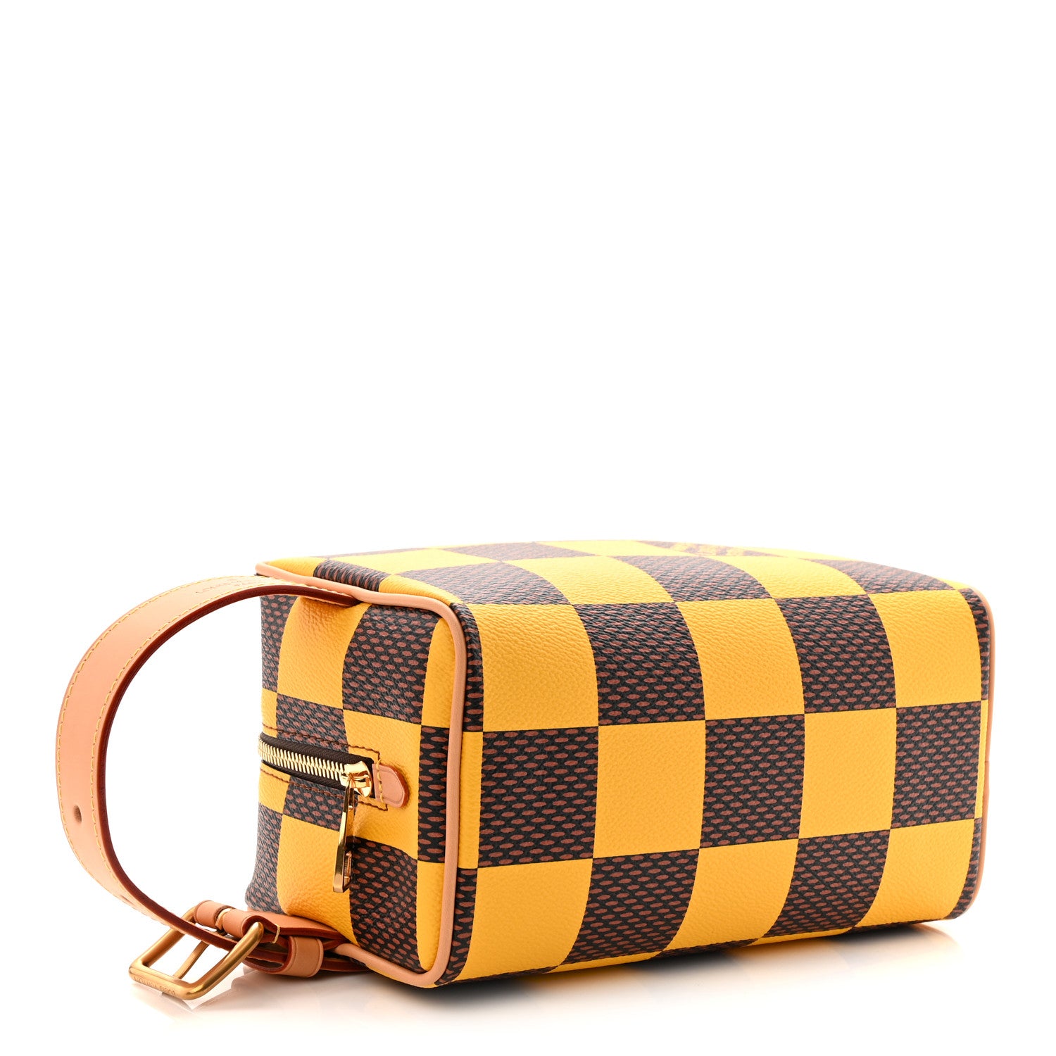 Louis Vuitton Damier Pop Dopp Kit Toilet Pouch Jaune Mat 1843799