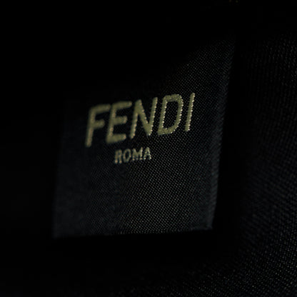 Fendi X MARC JACOBS Nappa Vitello King Logo Print Large Flat Pouch Black White 7 of 9