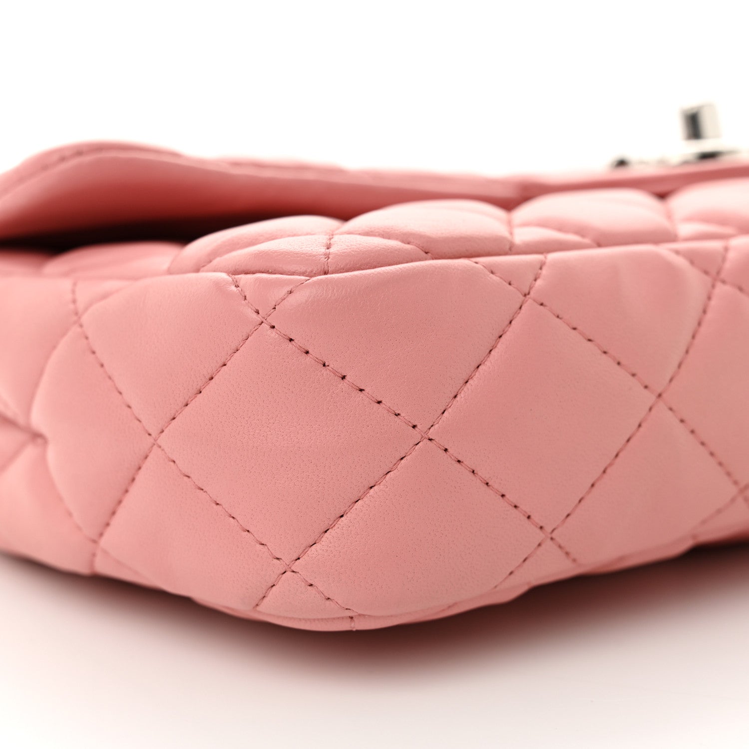 Chanel Lambskin Quilted East West Flap Pink 9 of 10