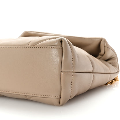 Saint Laurent Lambskin Quilted Toy Loulou Puffer Monogram Chain Satchel Nude Powder 11 of 11