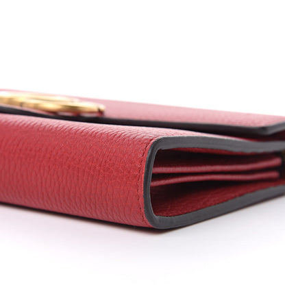 Gucci Calfskin GG Marmont Chain Wallet Vulcanic Red 9 of 9