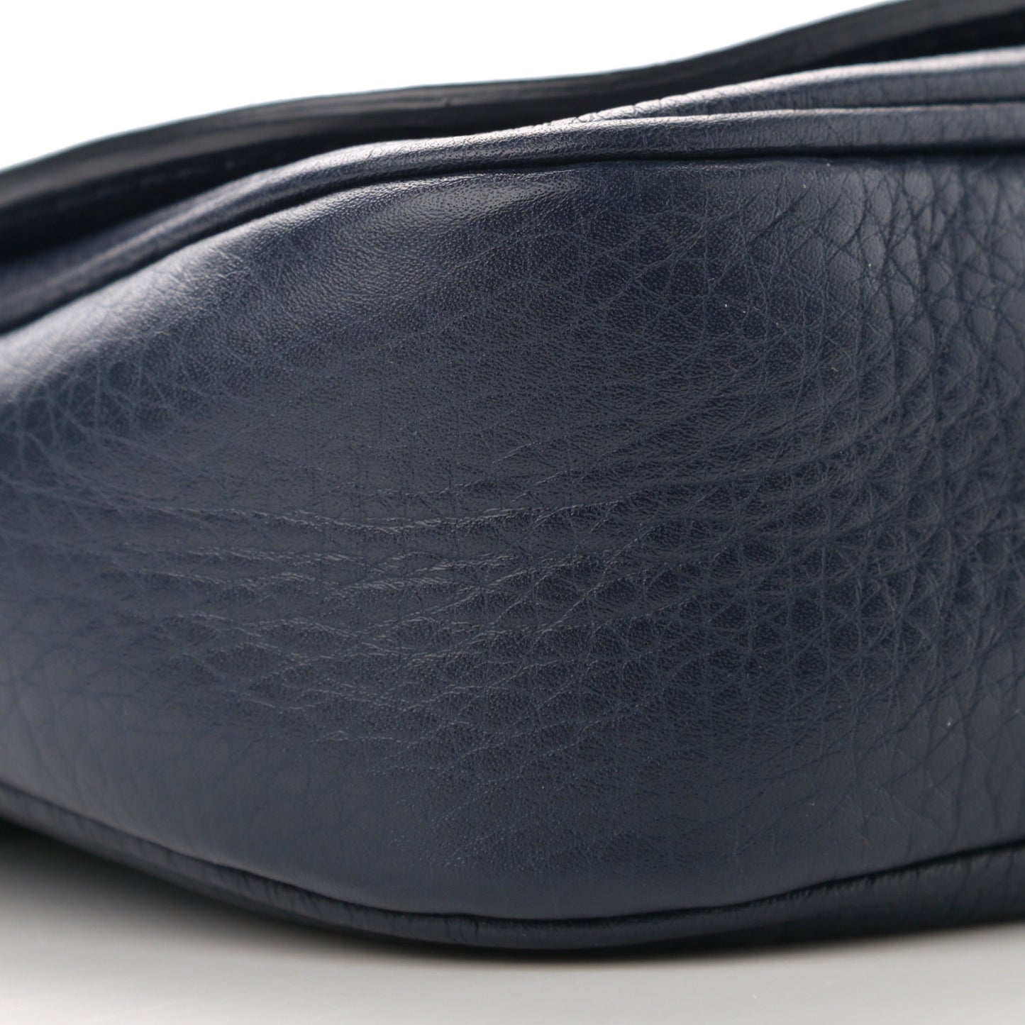 Pebbled Calfskin Small Soho Flap Crossbody Blue