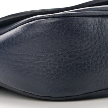 Gucci Pebbled Calfskin Small Soho Flap Crossbody Blue 9 of 11