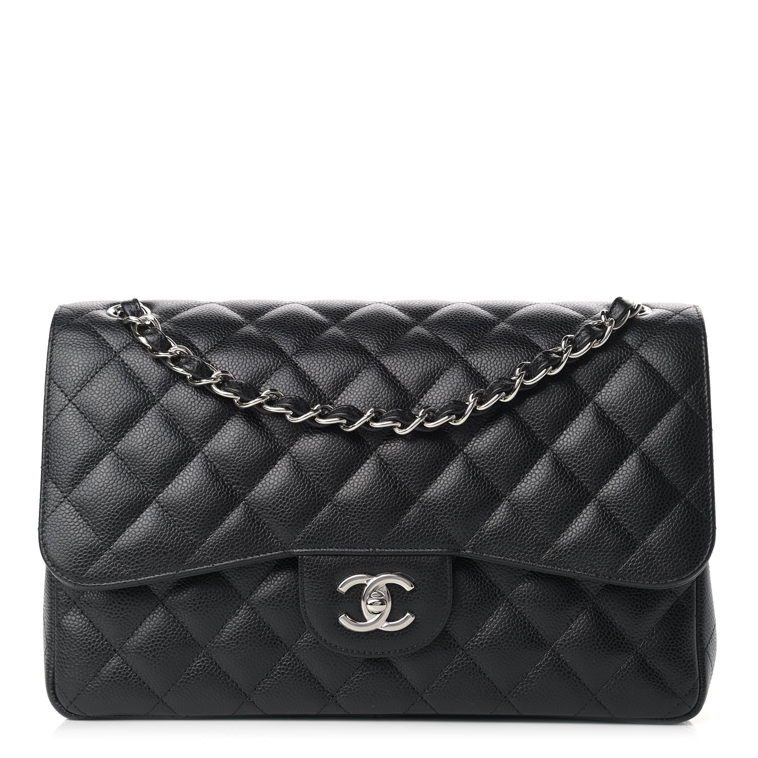 Chanel Caviar Quilted Jumbo Double Flap Black 1 of 9