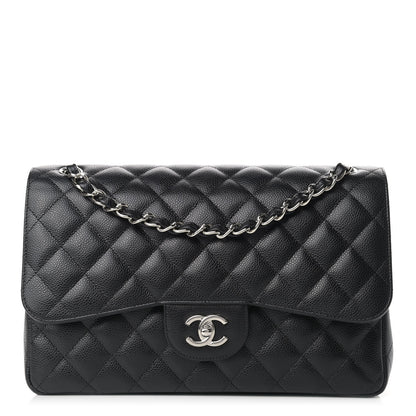 Chanel Caviar Quilted Jumbo Double Flap Black 1 of 9