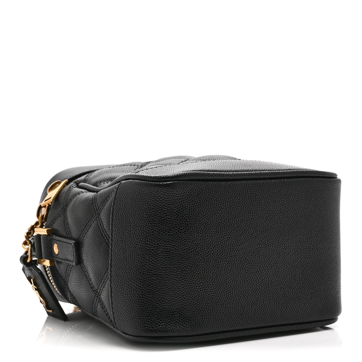 Saint Laurent Grain de Poudre Quilted 80's Vanity Bag Black 4 of 10