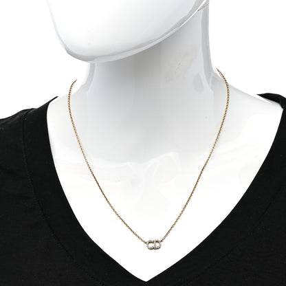Christian Dior Metal Crystal Clair D Lune Necklace Gold 2 of 6