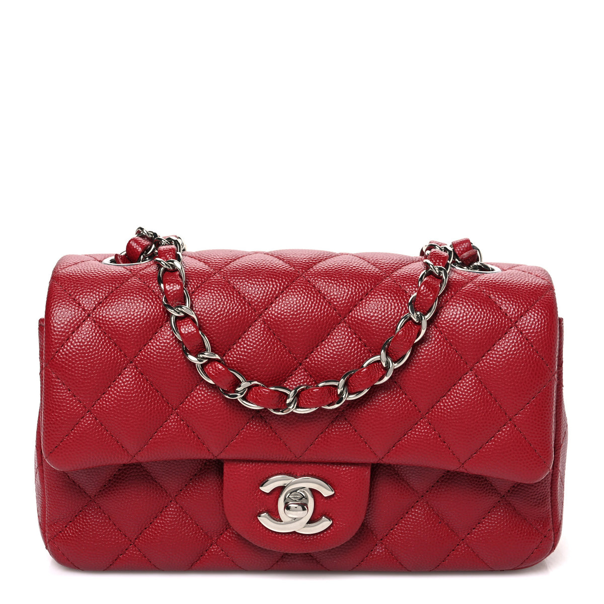 Chanel Caviar Quilted Mini Rectangular Flap Red 1 of 11