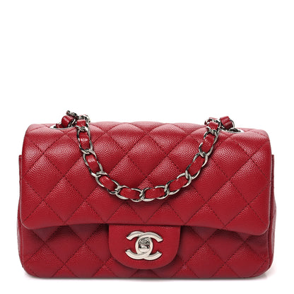 Chanel Caviar Quilted Mini Rectangular Flap Red 1 of 11