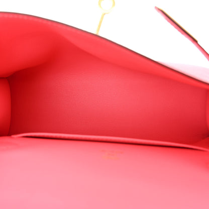 Hermes Swift Kelly Pochette Clutch Rose Azalee 5 of 10