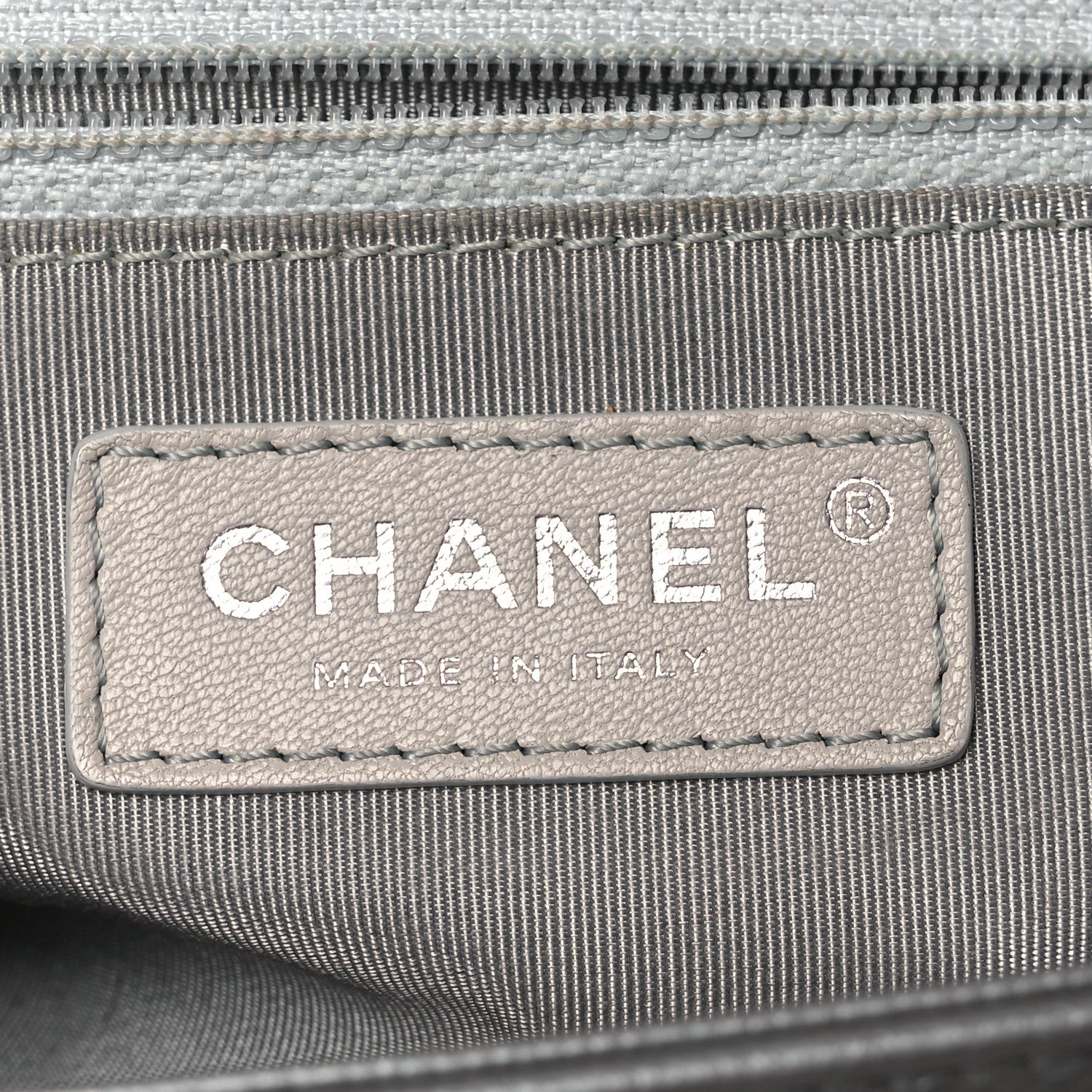 Chanel Metallic Caviar Chevron Quilted New Medium Boy Flap Silver 6 of 14
