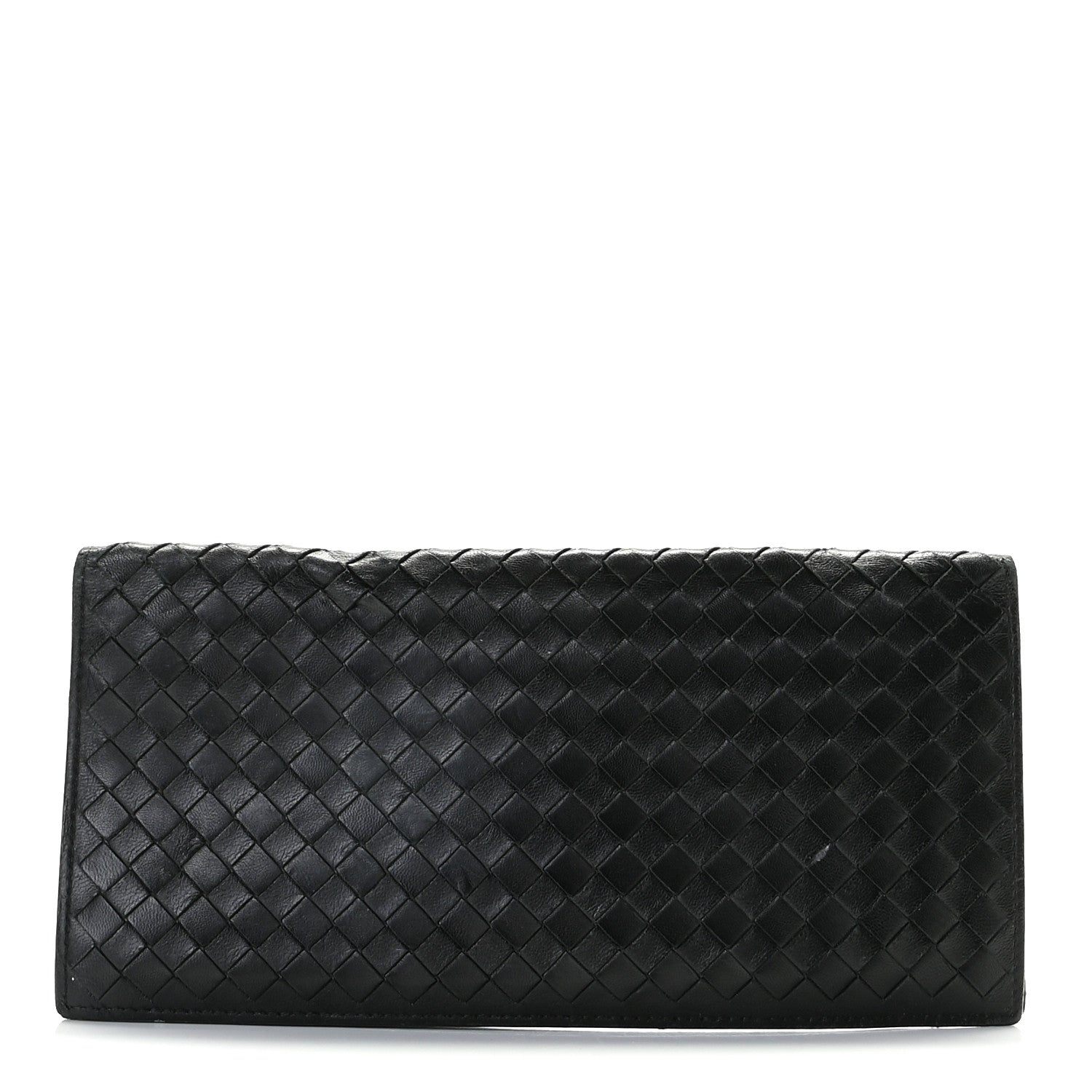 Bottega Veneta Nappa Intrecciato Long Bifold Wallet Black 1 of 13