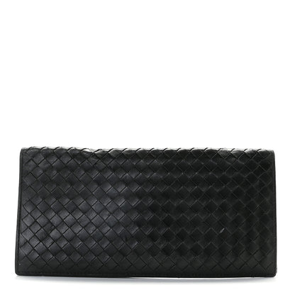 Bottega Veneta Nappa Intrecciato Long Bifold Wallet Black 1 of 13