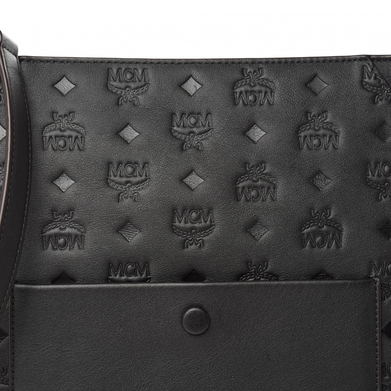 MCM Calfskin Ottomar Monogram Medium Klara Hobo Black 11 of 11