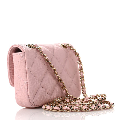Chanel Caviar Quilted Flap Chain Waist Bag Pink 3 of 11