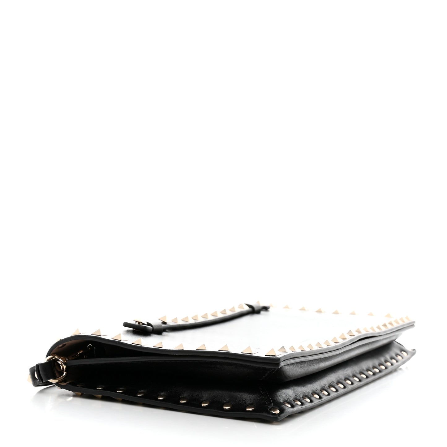 Nappa Rockstud Wristlet Clutch Black