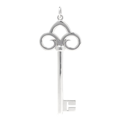 Tiffany Sterling Silver Fleur De Lis Key Pendant 1 of 5