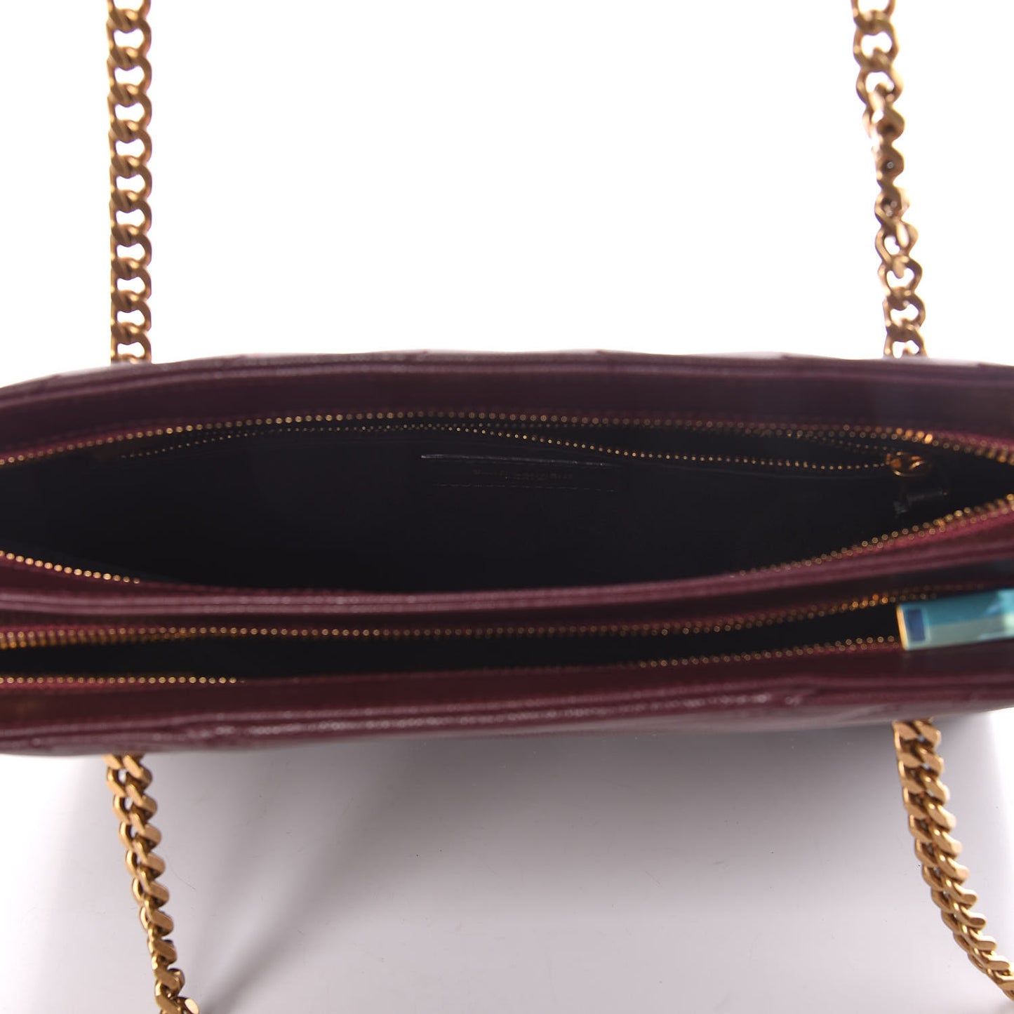 Grain de Poudre Matelasse Chevron Small Tribeca Shopping Bag Garnet