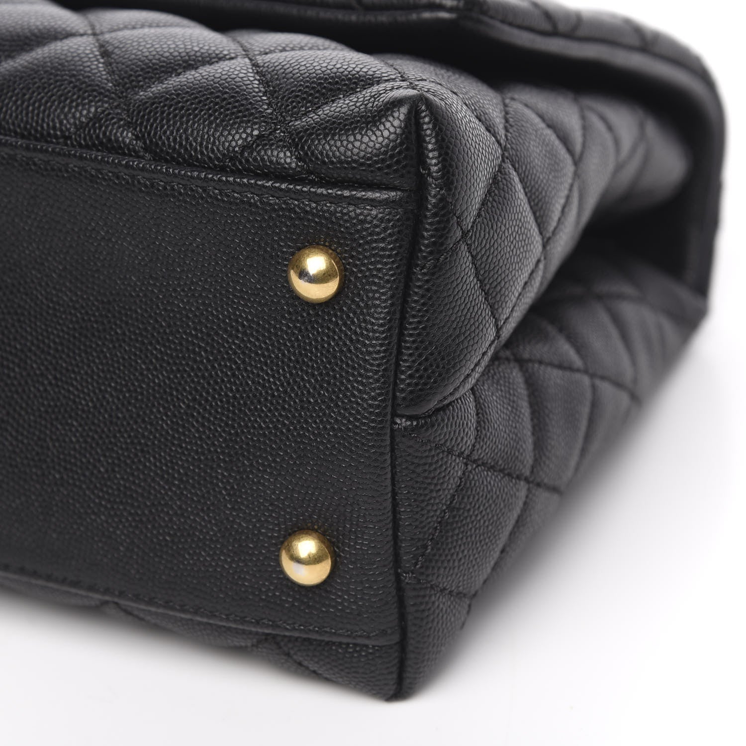 Chanel Caviar Lizard Embossed Quilted Small Coco Handle Flap Black 10 of 14