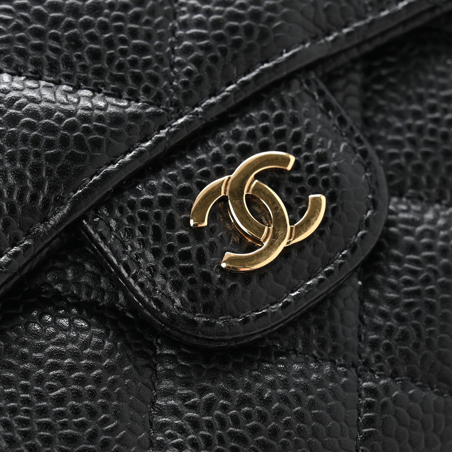 Chanel Caviar Quilted Compact Flap Wallet Black 10 of 10