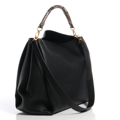 Louis Vuitton Veau Cachemire Python Babylone MM Black 3 of 8