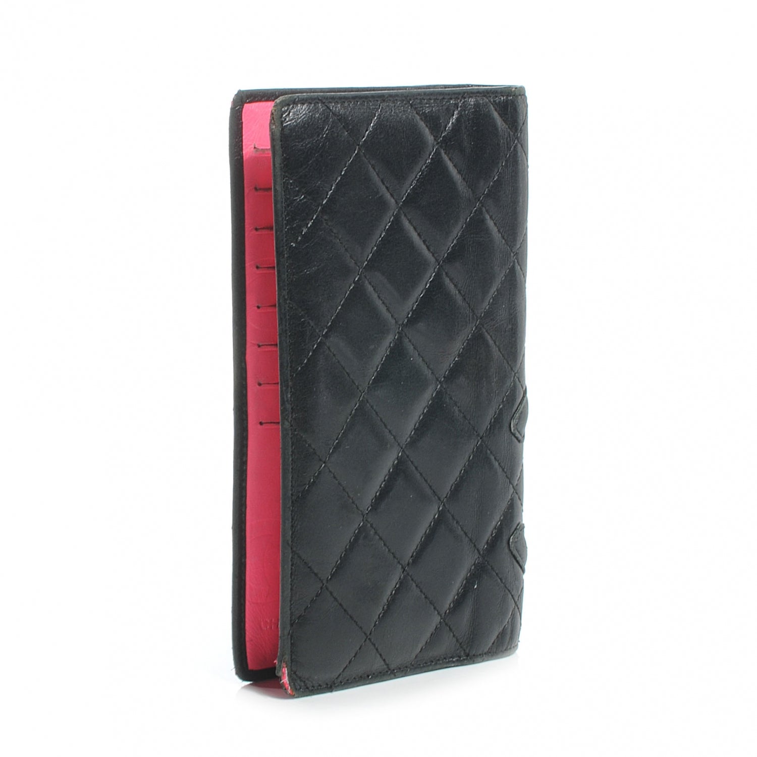 Chanel Calfskin Quilted Cambon Yen Wallet Black 3 of 8