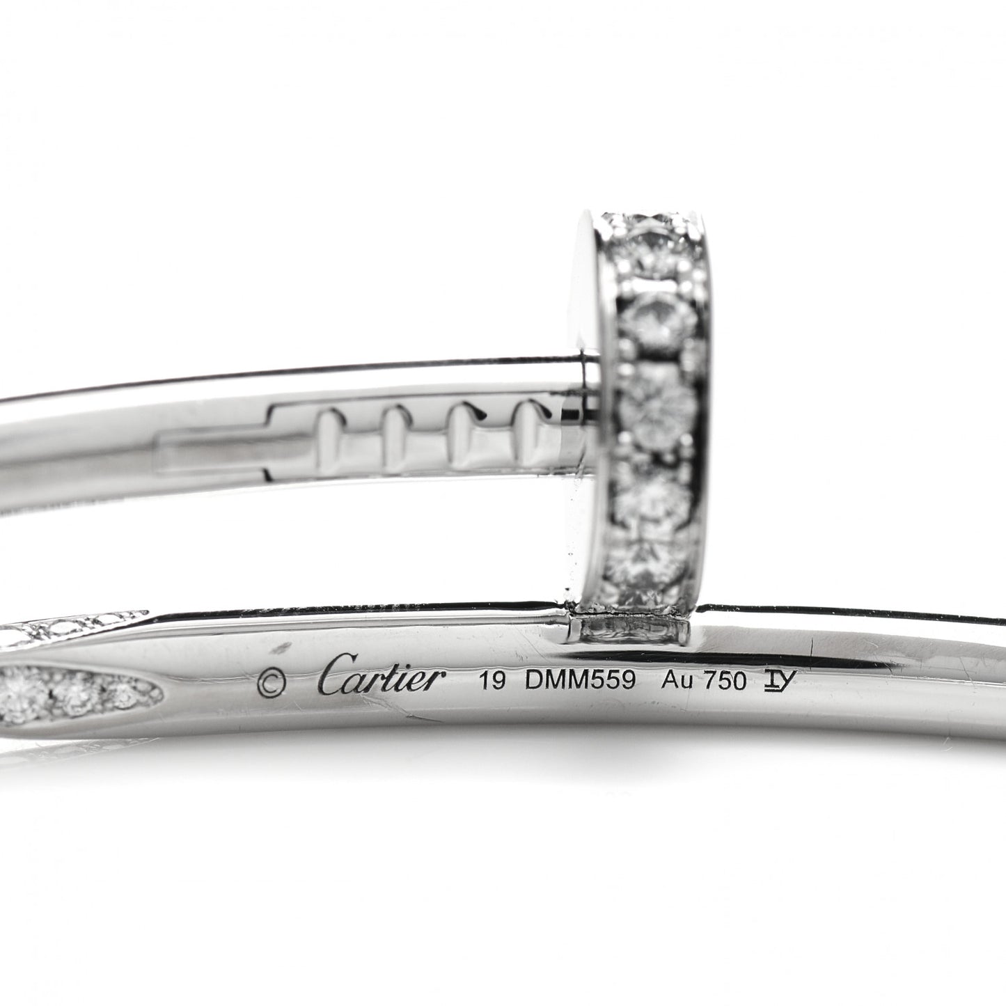 18K White Gold Diamond Juste Un Clou Bracelet 19