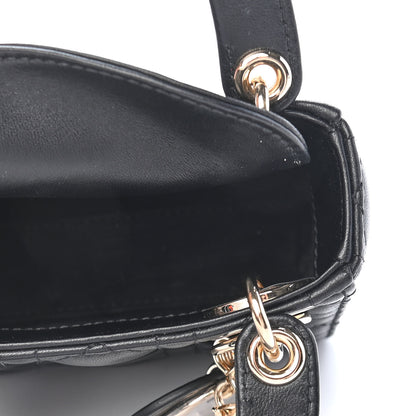 Christian Dior Lambskin Cannage Micro Lady Dior Black 4 of 8