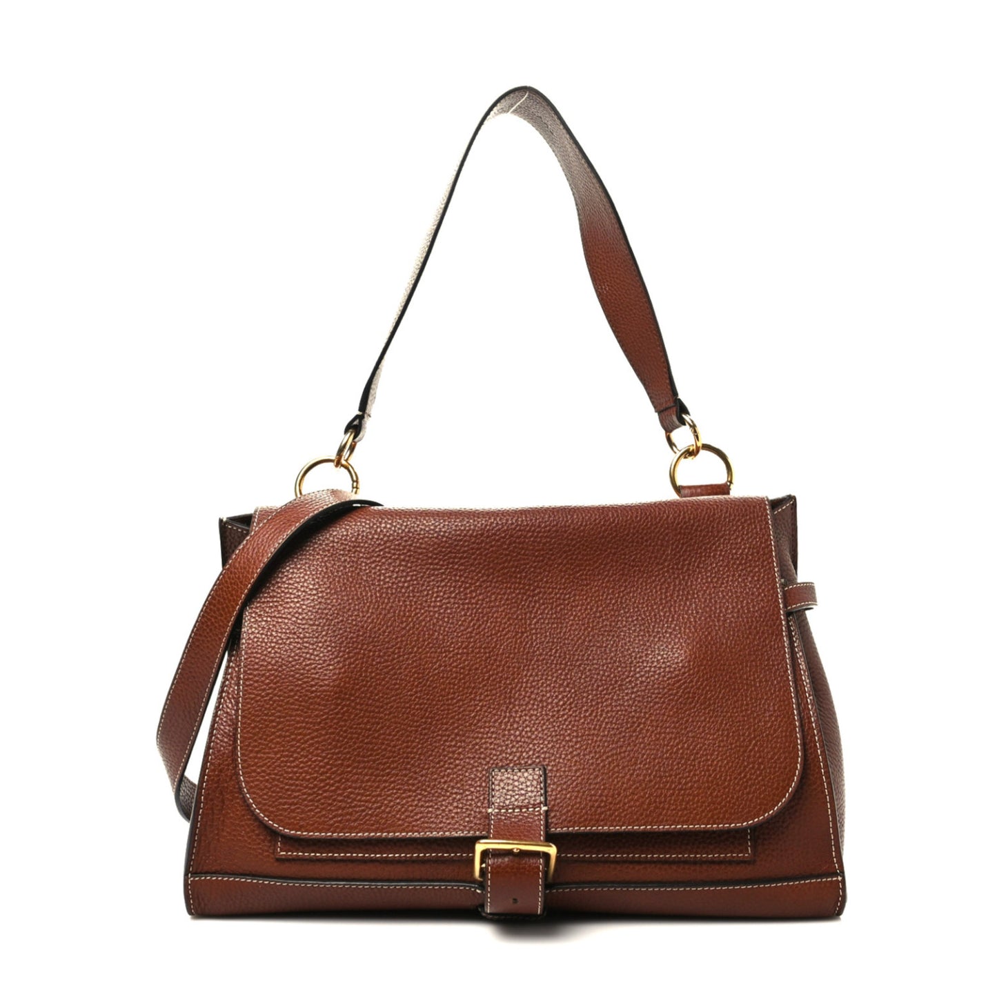 Classic Grain Calfskin Small Chiltern Satchel Oak
