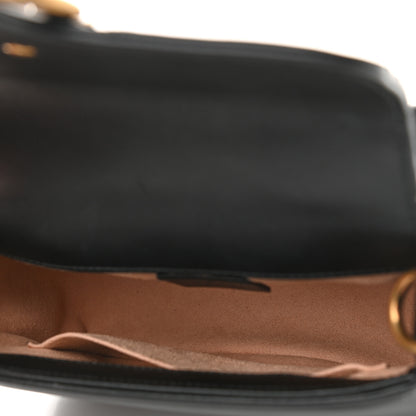 Gucci Calfskin Matelasse Mini GG Marmont Top Handle Shoulder Bag Black 5 of 11