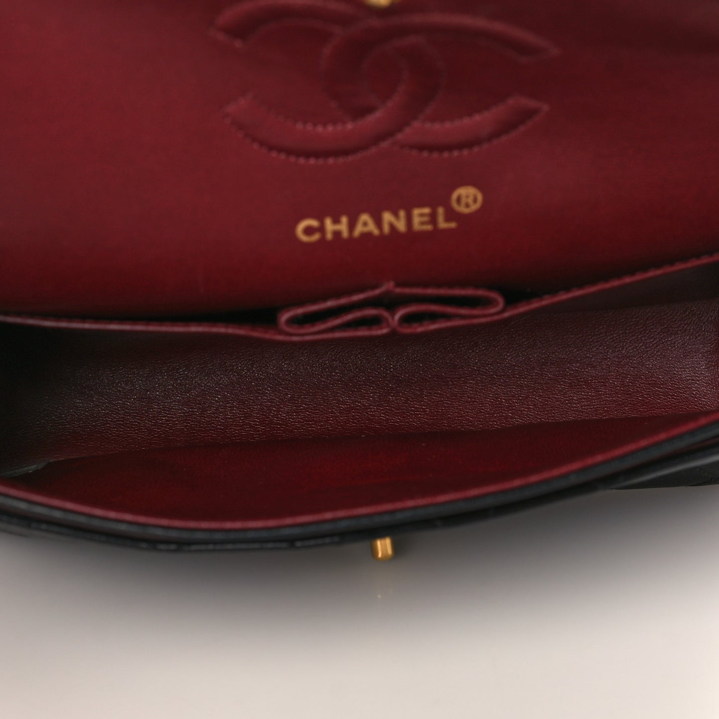 Lambskin Quilted Small Double Flap Black