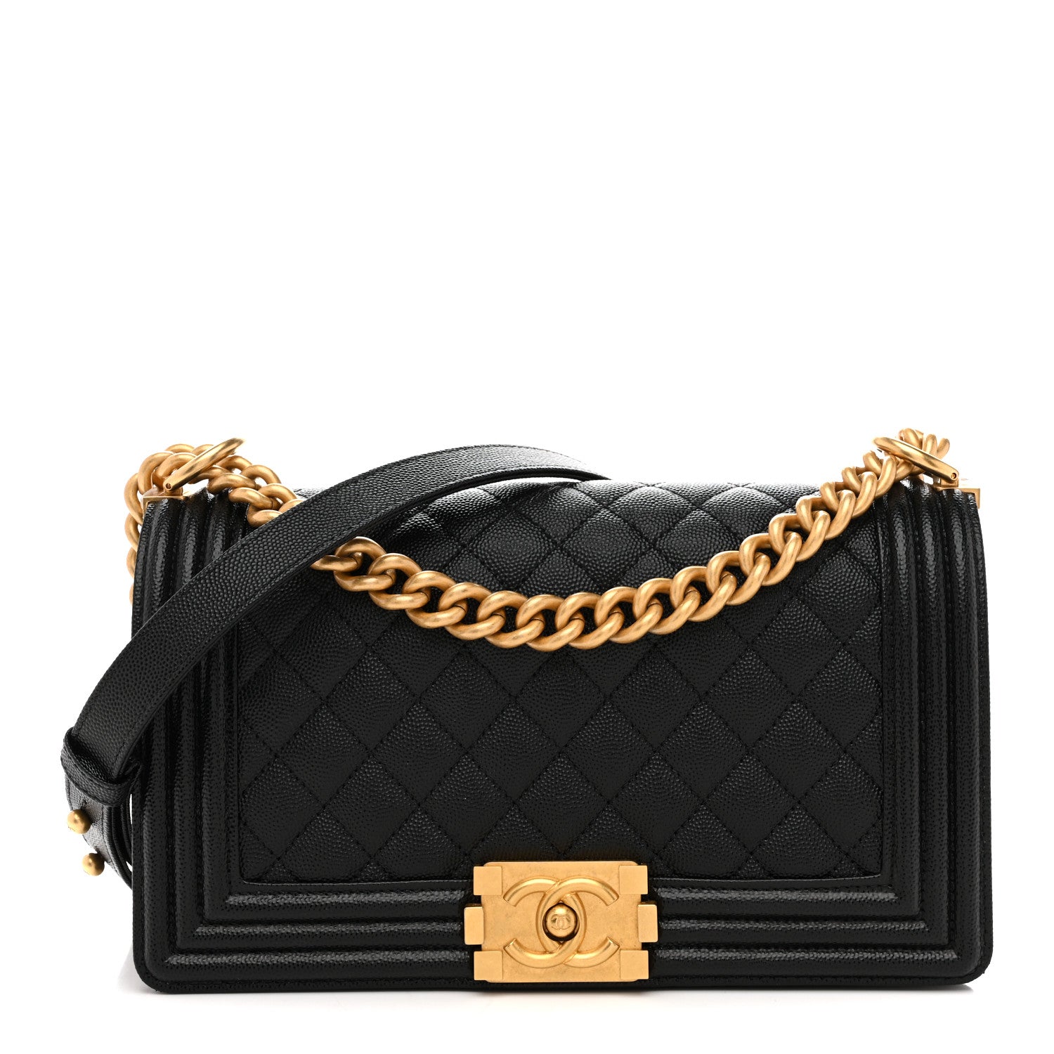 Chanel Caviar Quilted Medium Boy Flap Black 1 of 12