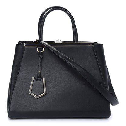 Fendi Vitello Elite Regular 2Jours Tote Black 1 of 8
