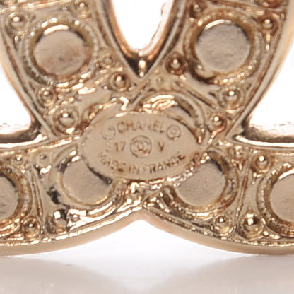 Chanel Pearl Crystal CC Brooch Gold 5 of 5
