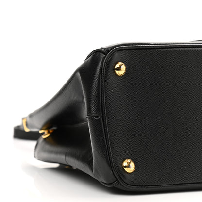 Prada Saffiano Small Galleria Double Zip Tote Black 9 of 12