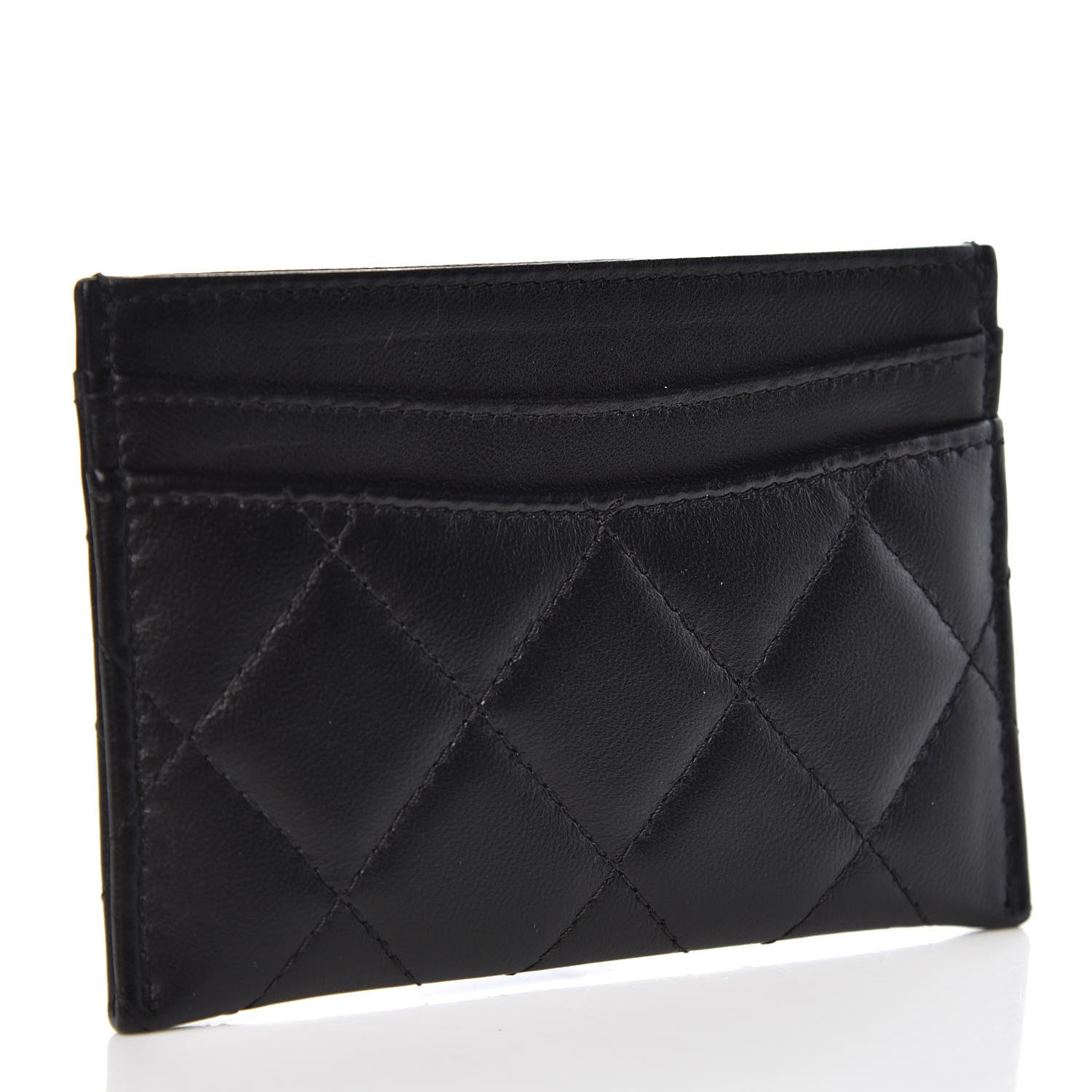 Chanel Lambskin Quilted Card Holder Black 3 of 9