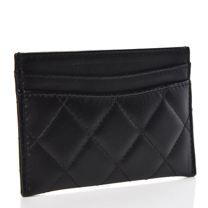 Chanel Lambskin Quilted Card Holder Black 3 of 9