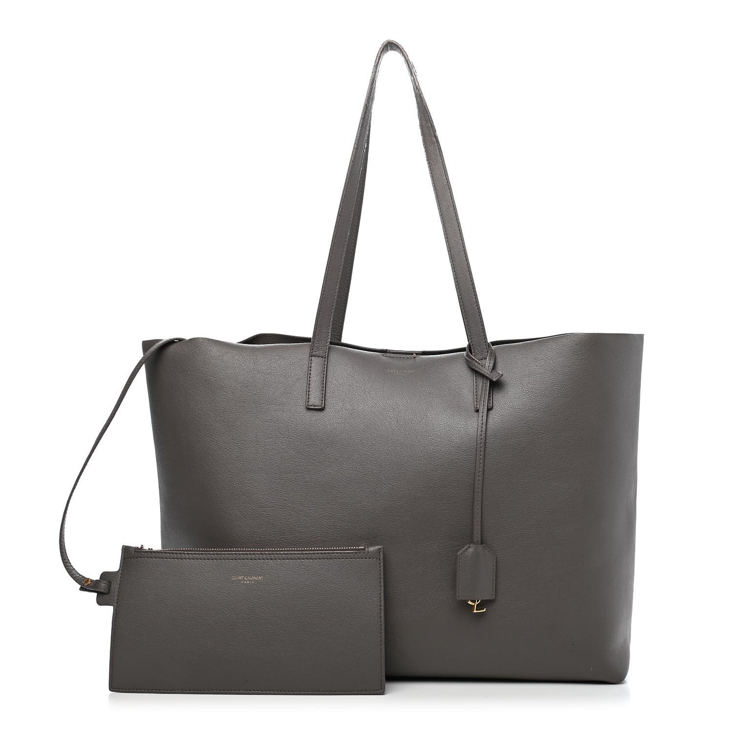 Calfskin Large Shopping Tote Fog