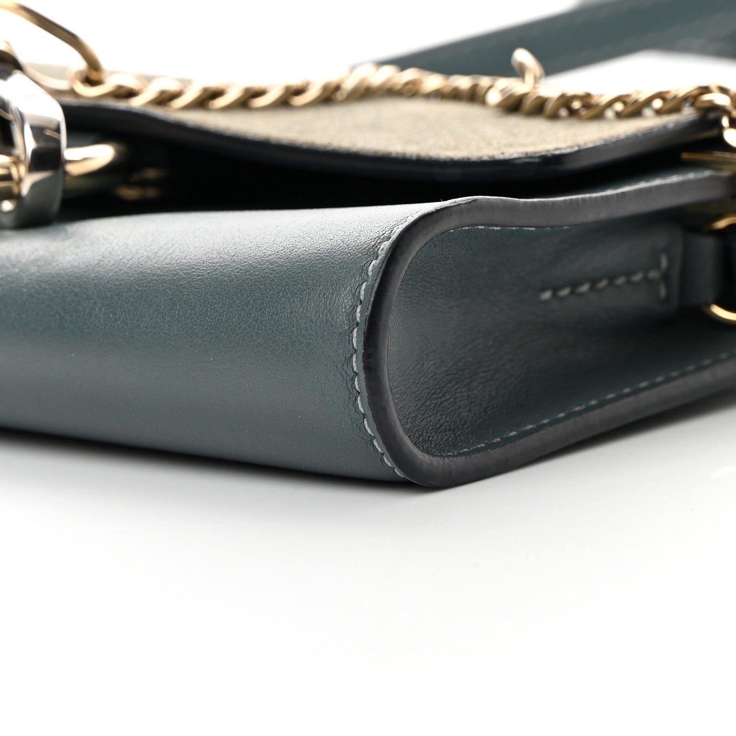 Chloe Suede Calfskin Mini Faye Shoulder Bag Cloudy Blue 10 of 19