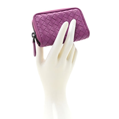 Bottega Veneta Nappa Intrecciato Zip Around Coin Purse Peony 2 of 9