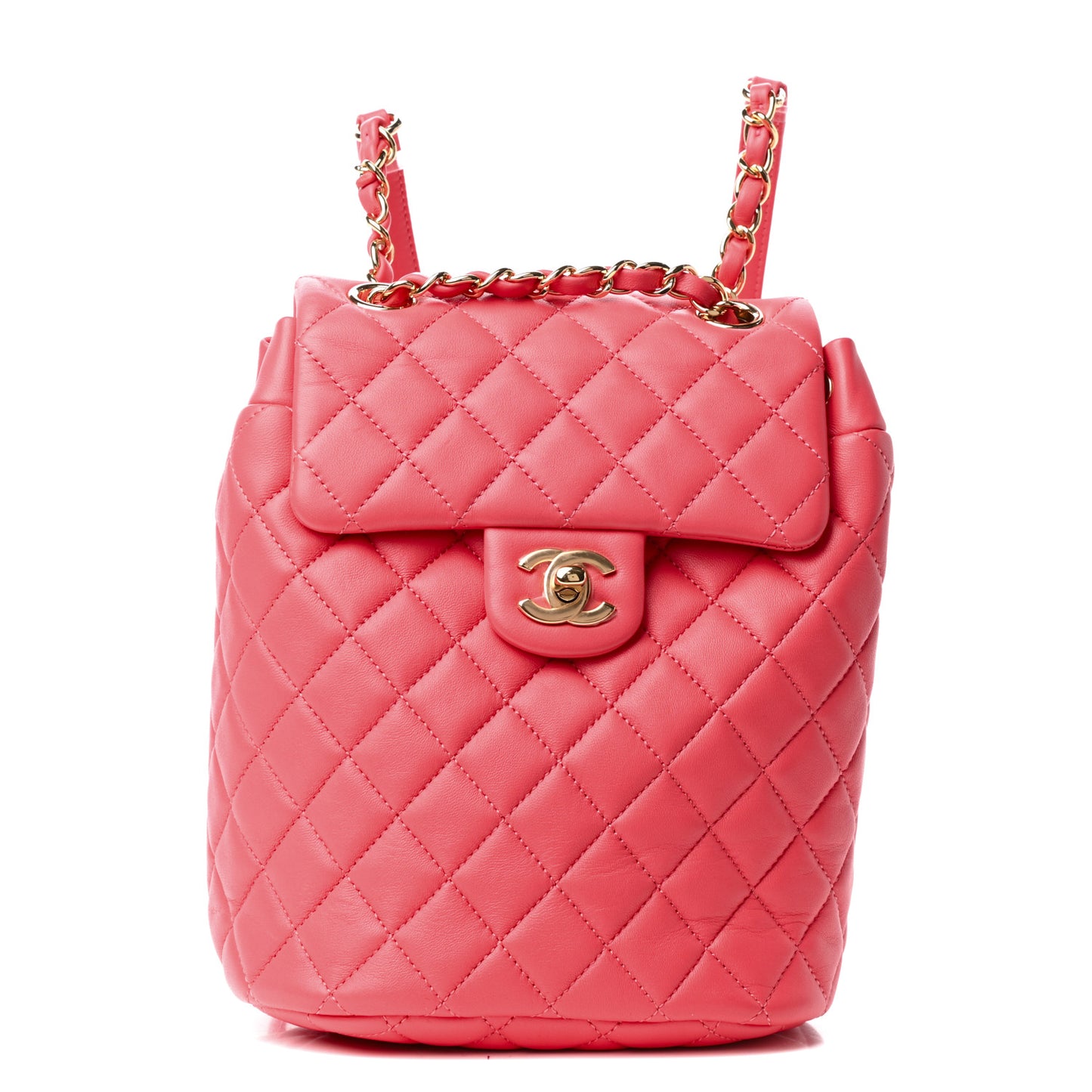 Lambskin Quilted Mini Urban Spirit Backpack Pink